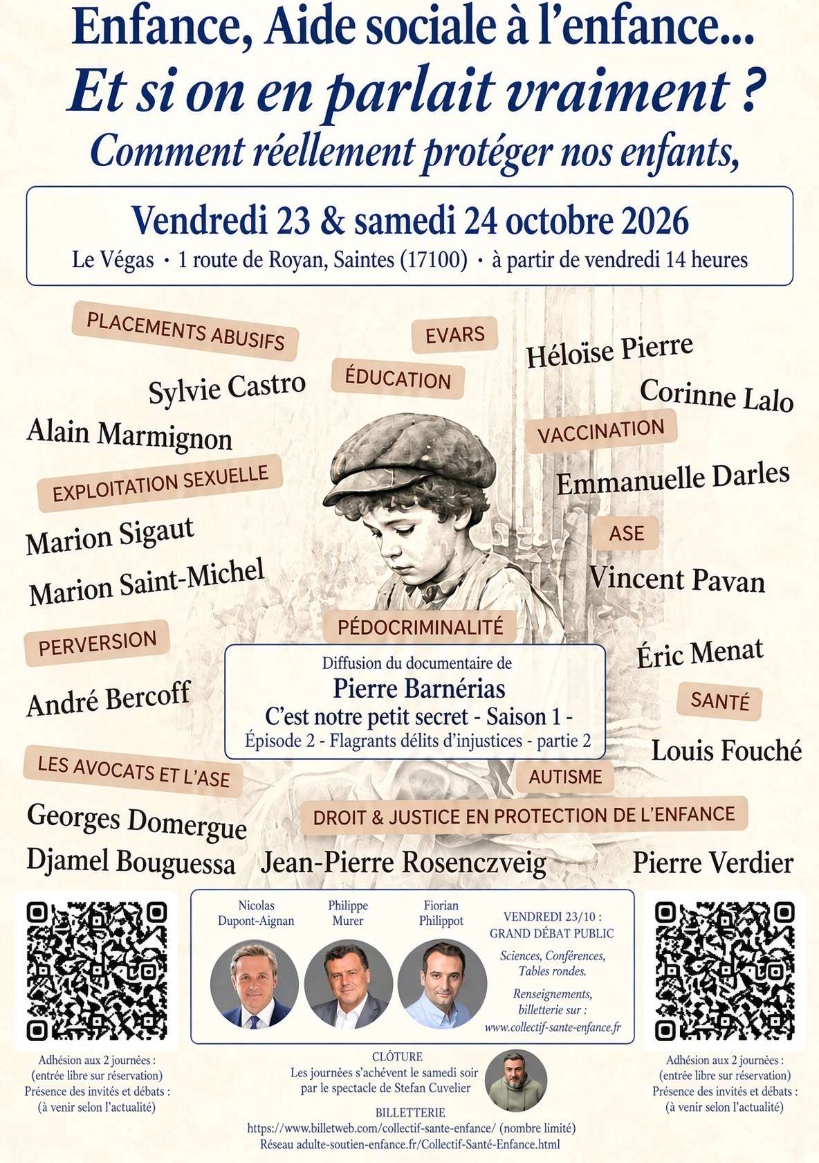 Journées de Saintes, 23 et 24 octobre 2026 : Enfance, Aide sociale à l'enfance… Et si on en parlait vraiment ?