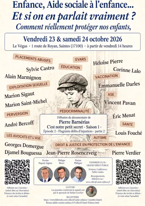 Journées de Saintes : synthèse et vidéos chapitrées des deux jours sur l'enfance et l'ASE